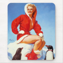 Vintage Retro Gil Elvgren Pin Up Girl Mouse Pads