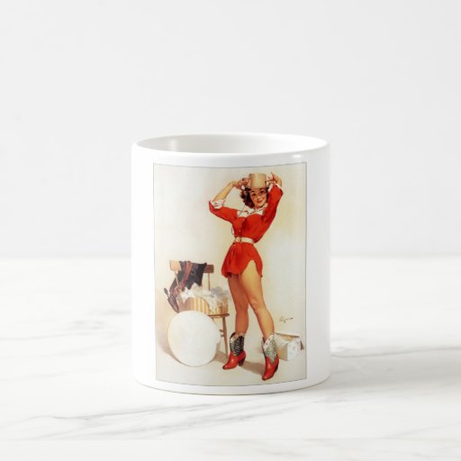 Vintage Retro Gil Elvgren Pin Up Girl Mugs