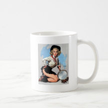 Vintage Retro Gil Elvgren Pin Up Girl Mugs