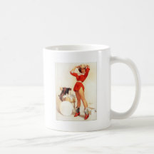 Vintage Retro Gil Elvgren Pin Up Girl Mugs