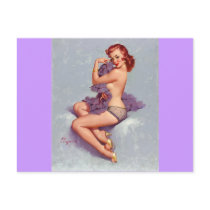 Vintage Retro Gil Elvgren Pin Up Girl Postcard