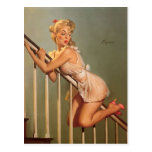 Vintage Retro Gil Elvgren Pin Up Girl Postcard