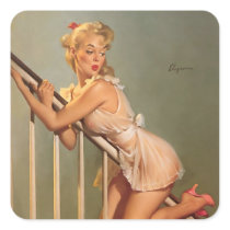 Vintage Retro Gil Elvgren Pin Up Girl Stickers
