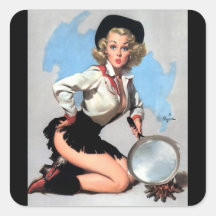 Vintage Retro Gil Elvgren Pin Up Girl Stickers