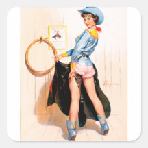 Vintage Retro Gil Elvgren Pin Up Girl Stickers