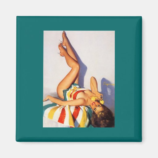 Vintage Retro Gil Elvgren telephone pin up Girl Fridge Magnet