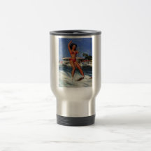 Vintage Retro Gil Elvgren Water Ski pinup girl Coffee Mug