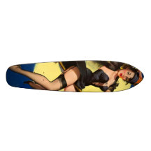 Vintage Retro Gil Elvgren Witch Pin Up Girl Skateboards