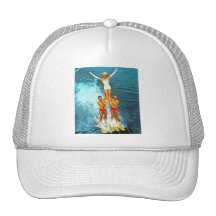 Vintage Retro Kitsch Women Dells Water Skiers Hats