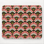 Vintage Retro Pink and Black Abstract Mousepad