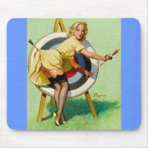 Vintage Retro Pinup Art Gil Elvgren Pin Up Girl Mousepads