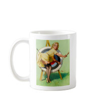 Vintage Retro Pinup Art Gil Elvgren Pin Up Girl Coffee Mugs
