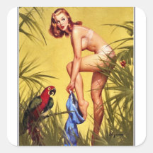 Vintage Retro Pinup Art Gil Elvgren Pin Up Girl Stickers