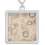 Vintage Retro Pop Squares Abstract Art Necklace
