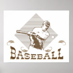 Vintage, Retro Style Baseball Posters posters