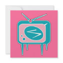 Vintage Retro TV Television Set invitations