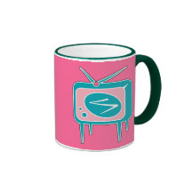Vintage Retro TV Television Set Mugs