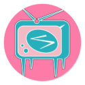Vintage Retro TV Television Set stickers