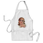 Vintage Retro Women 20s Make Up Eye Shadow Girl Aprons