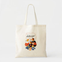 Vintage Retro Women 60s Knitting is Fun! Canvas Bag