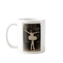 Vintage Retro Women Ballet Dancer Woman Coffee Mug