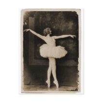 Vintage Retro Women Ballet Dancer Woman Postcard
