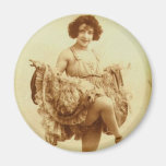 Vintage Retro Women French Can-Can Dancer Woman Fridge Magnet