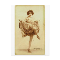 Vintage Retro Women French Can-Can Dancer Woman Post Cards