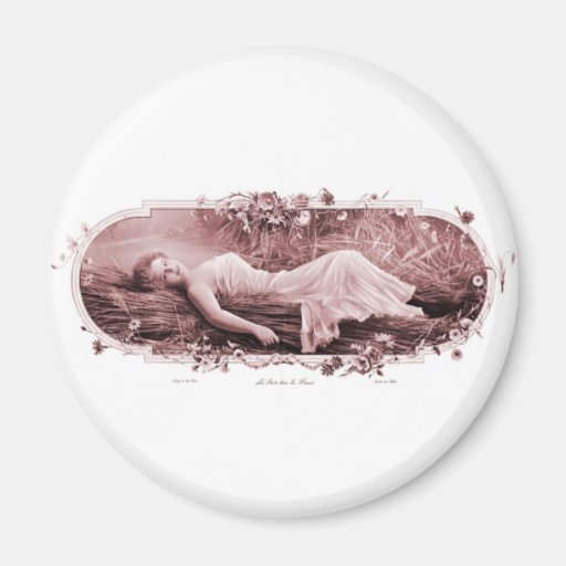 Vintage Retro Women French Victorian Woman Fridge Magnet