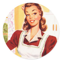 Vintage Retro Women Kitsch 50s Kitchen Magic Stickers