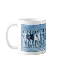 Vintage Retro Women Kitsch Surfing Beach Nuts Coffee Mug
