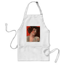 Vintage Retro Women Magazine 20s Portrait Woman Aprons