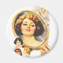Vintage Retro Women Magazine 20s Shampoo Ad Refrigerator Magnet