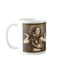 Vintage Retro Women Sideshow Snake Charmer Mug