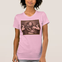 Vintage Retro Women Sideshow Snake Charmer Tee Shirt