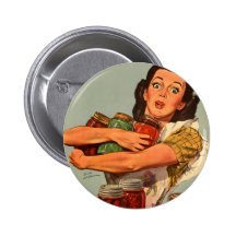 Vintage Retro Women WW2 Of Course I Can! Buttons