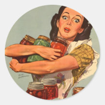 Vintage Retro Women WW2 Of Course I Can! Stickers