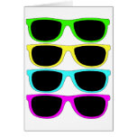 Vintage Rgb Fluo Sunglasses Card