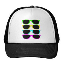 Vintage Rgb Fluo Sunglasses Trucker Hat