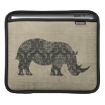 Vintage Rhinoceroses iPad Sleeve