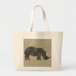 Vintage Rhinoceroses Silhouette Bag