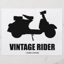 Vintage Rider (Motor Scooter Silhouette) Personalized Flyer