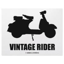 Vintage Rider (Motor Scooter Silhouette)