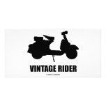 Vintage Rider (Motor Scooter Silhouette) Personalized Photo Card