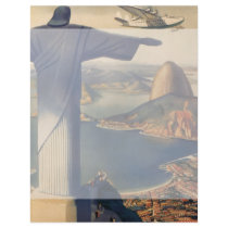 Vintage Rio De Janeiro, Christ the Redeemer Statue Full Colour Flyer