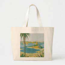 Vintage Rio Image Tote Bags