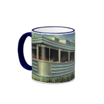 Vintage Roadside Diner Restaurant Coffee Mugs