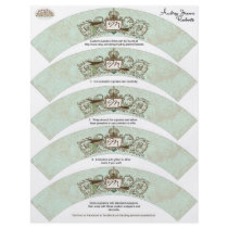 Vintage Robins Egg Blue Crown Swirl Flourish Custom Flyer