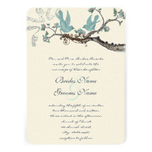 Vintage Robin's Egg Blue Wedding Invitations