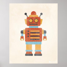 Vintage Robot Poster